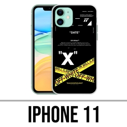 IPhone 11 Case - Weiß gekreuzte Linien