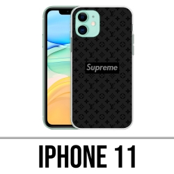 Coque iPhone 11 - Supreme Vuitton Black