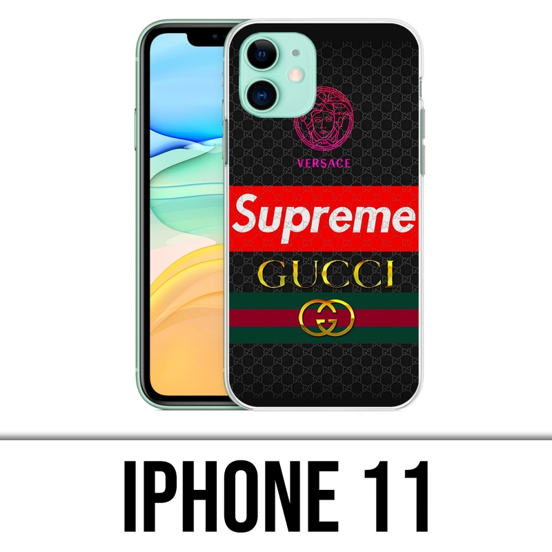 Coque iPhone 11 - Versace Supreme Gucci
