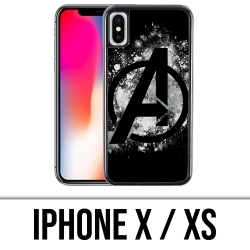 Cover per iPhone X/XS - Logo degli Avengers Splash