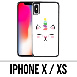 Coque iPhone X / XS - Gato Unicornio