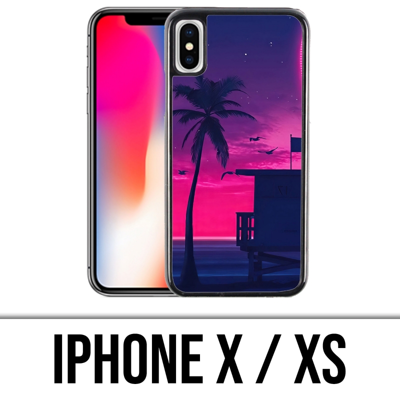 IPhone X / XS Case - Miami Beach Purple
