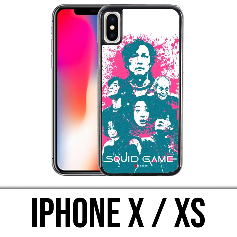 Custodia per iPhone X / XS - Squid personaggi del gioco Splash