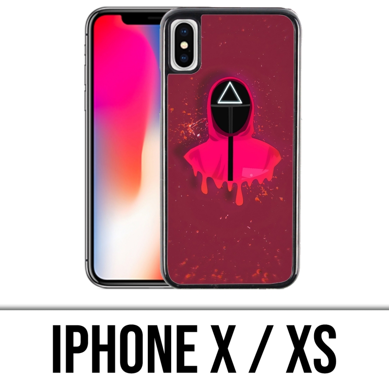 Custodia per iPhone X / XS - Squid Game Soldier Splash