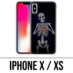 Custodia per iPhone X / XS - Cuore di scheletro
