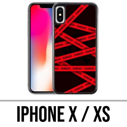 Carcasa para iPhone X / XS - Advertencia de peligro