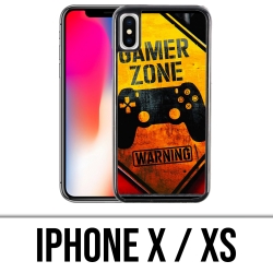 Coque iPhone X / XS - Gamer Zone Warning