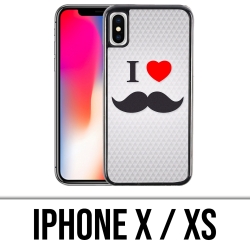 IPhone X / XS Case - Ich liebe Schnurrbart