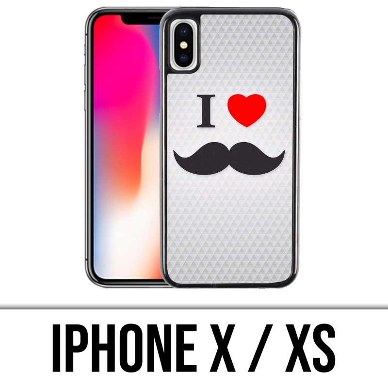 Coque iPhone X / XS - I Love Moustache
