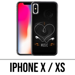 Custodia per iPhone X / XS - Amo la musica