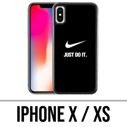 Coque iPhone X / XS - Nike Just Do It Noir