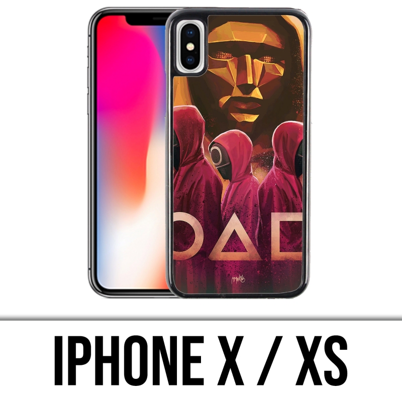 Custodia per iPhone X / XS - Gioco di calamari Fanart