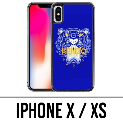Coque iPhone X / XS - Kenzo Tigre Bleu