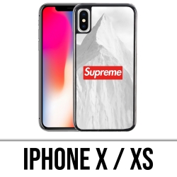 Coque iPhone X / XS - Supreme Montagne Blanche