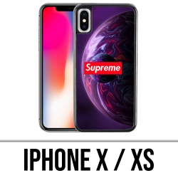 Coque iPhone X / XS - Supreme Planete Violet