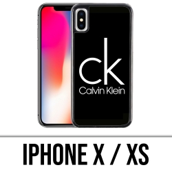 Coque iPhone X / XS - Calvin Klein Logo Noir