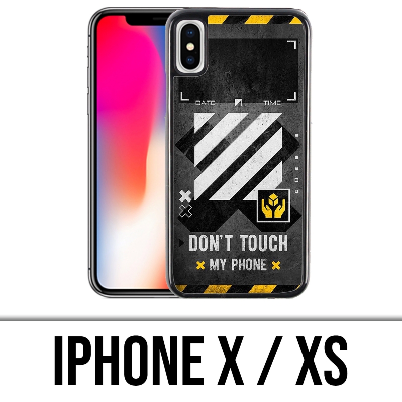 Funda para iPhone X / XS - Teléfono blanco roto sin tocar