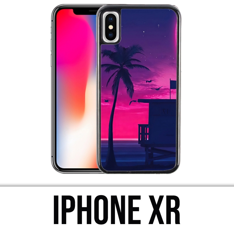 Custodia per iPhone XR - Miami Beach Viola
