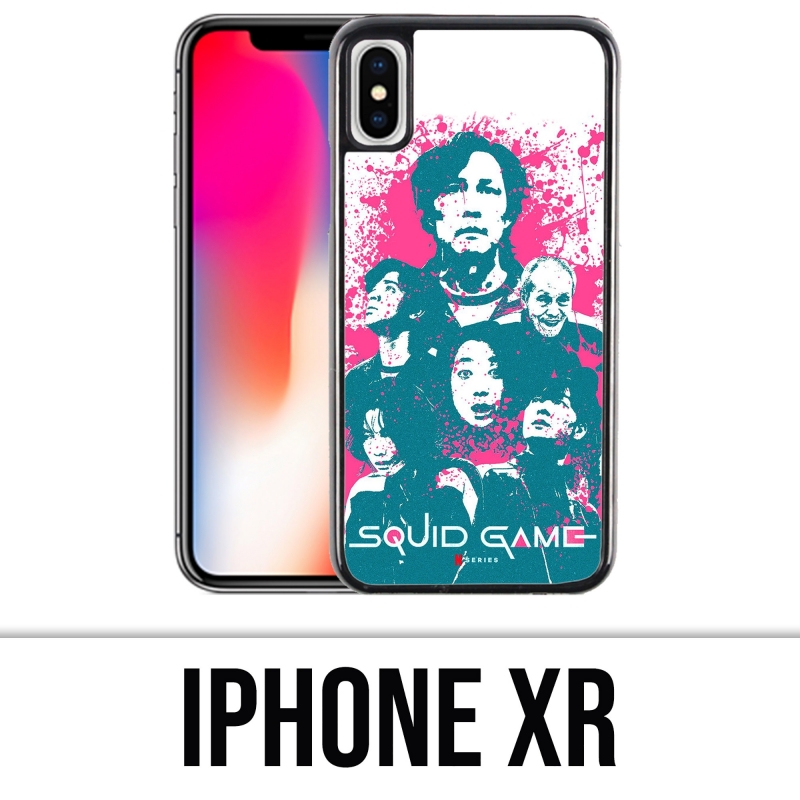 Coque iPhone XR - Squid Game Personnages Splash
