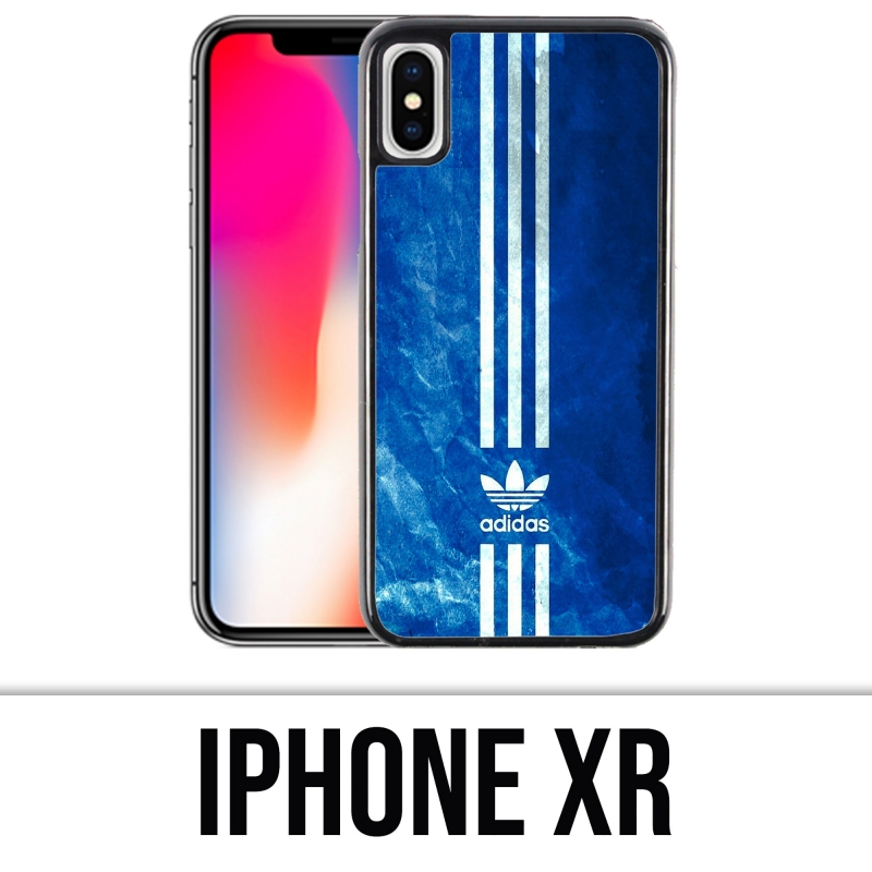 Custodia per iPhone XR - Adidas strisce blu
