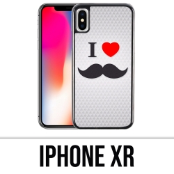 Coque iPhone XR - I Love Moustache