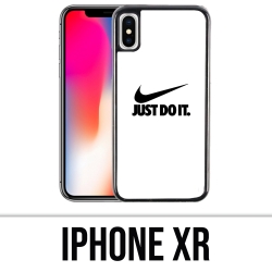 Coque iPhone XR - Nike Just Do It Blanc
