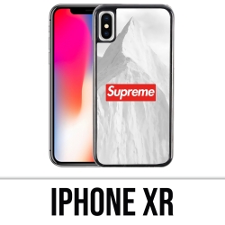Coque iPhone XR - Supreme Montagne Blanche
