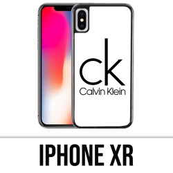 Coque iPhone XR - Calvin Klein Logo Blanc