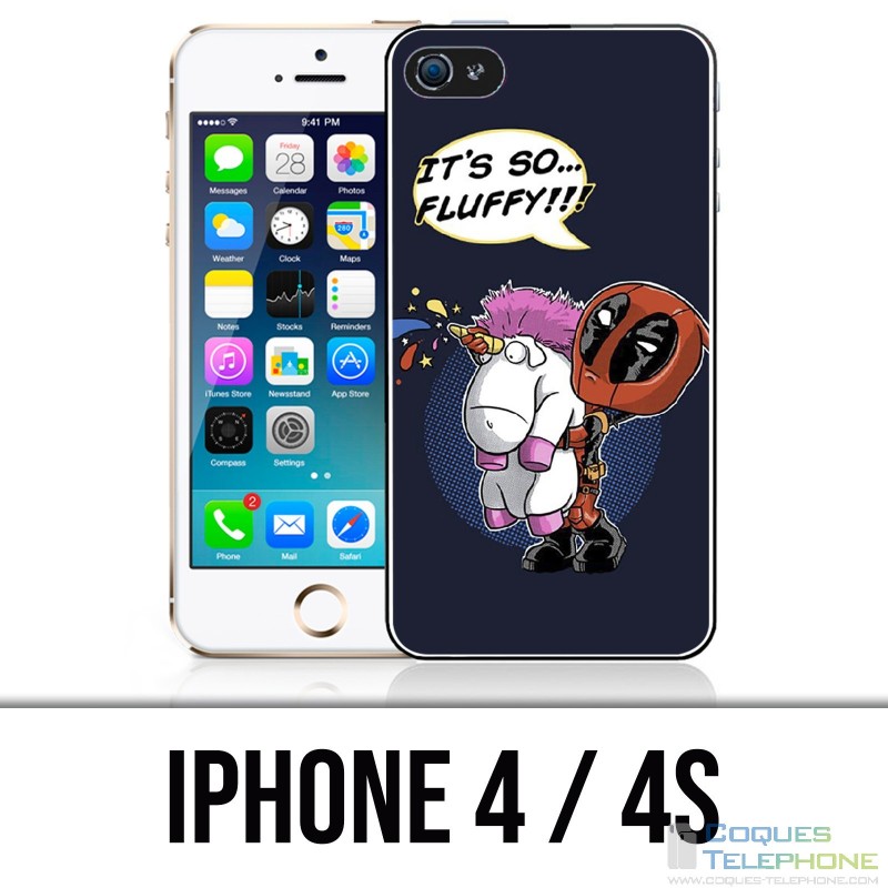 Funda para iPhone 4 / 4S - Deadpool Fluffy Unicorn