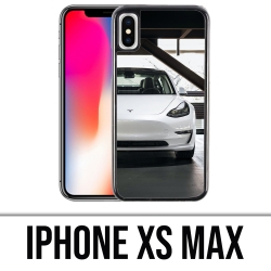 Custodia per iPhone XS Max - Tesla Model 3 bianca