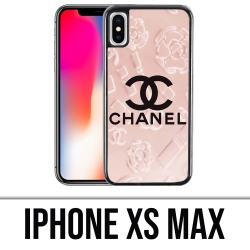 Coque iPhone XS Max - Chanel Fond Rose
