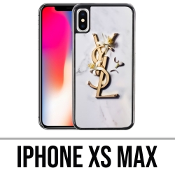 Coque iPhone XS Max - YSL Yves Saint Laurent Marbre Fleurs