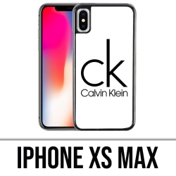 Coque iPhone XS Max - Calvin Klein Logo Blanc