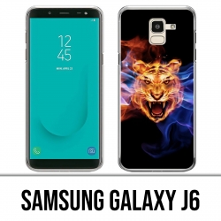Coque Samsung Galaxy J6 - Tigre Flammes