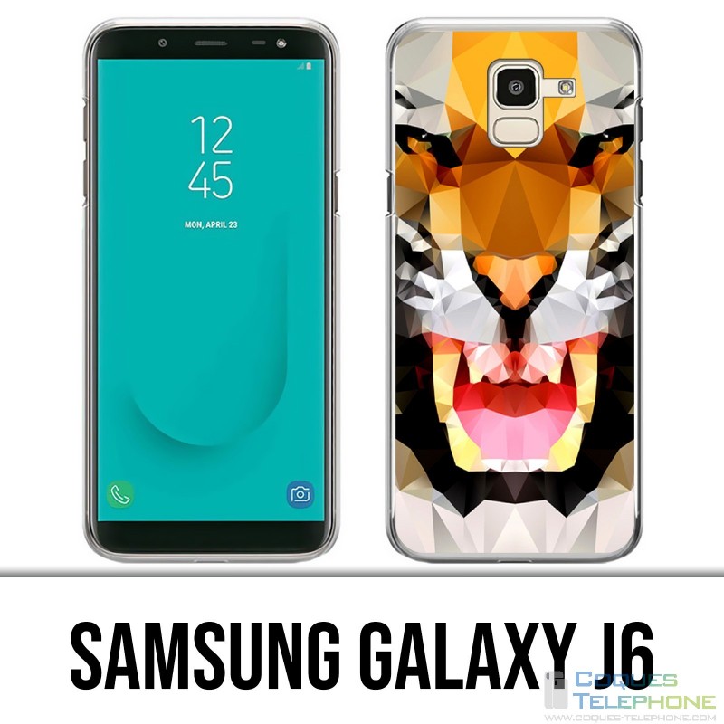 Coque Samsung Galaxy J6 - Tigre Geometrique