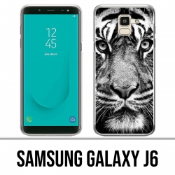 Samsung Galaxy J6 Hülle - Black And White Tiger