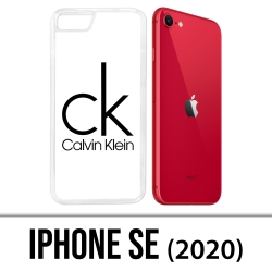 Coque iPhone SE 2020 - Calvin Klein Logo Blanc
