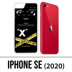 Custodia per iPhone SE 2020 - Righe incrociate bianco sporco