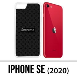 Coque iPhone SE 2020 - Supreme Vuitton Black
