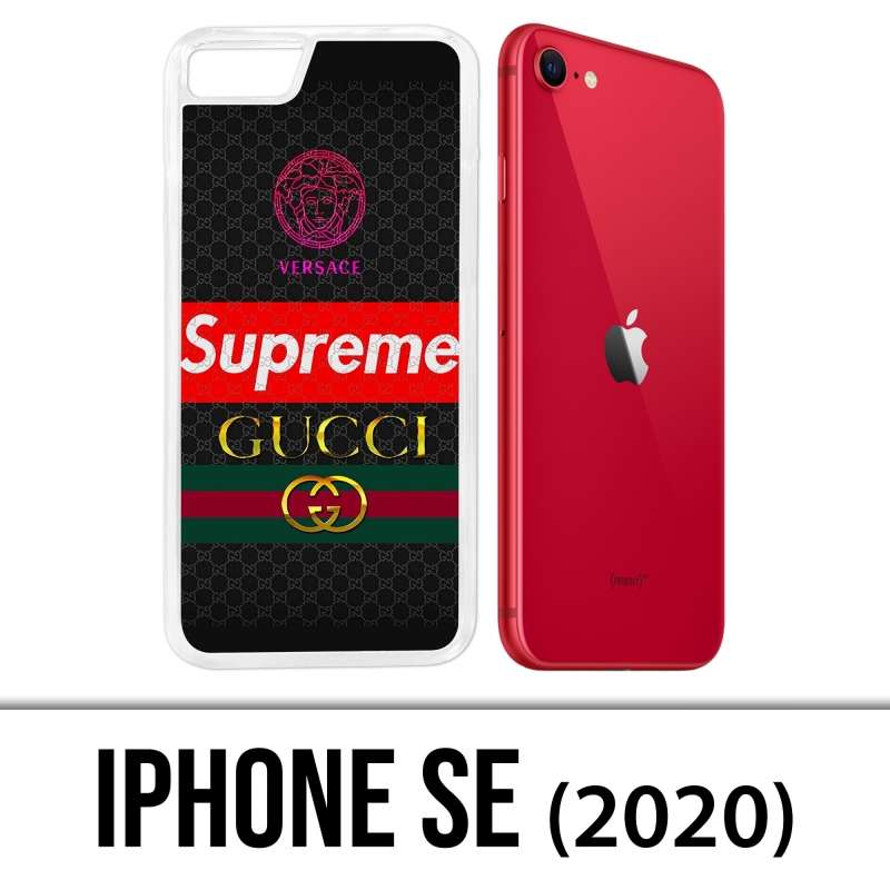 Coque iPhone SE 2020 - Versace Supreme Gucci