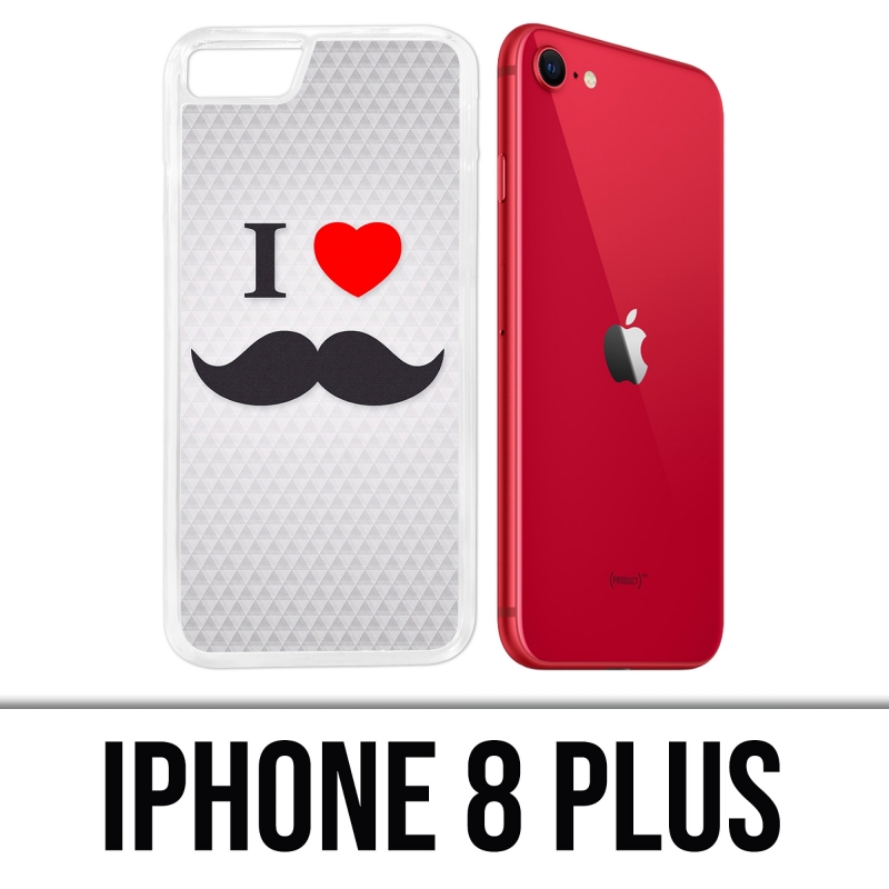 Custodia per iPhone 8 Plus - Amo i baffi