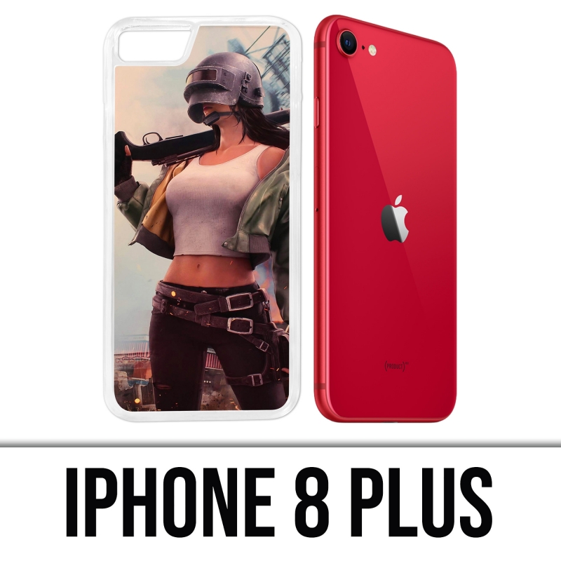 Coque iPhone 8 Plus - PUBG Girl