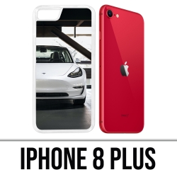 IPhone 8 Plus Case - Tesla Model 3 Weiß
