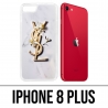 Cover iPhone 8 Plus - YSL Yves Saint Laurent Marble Flowers