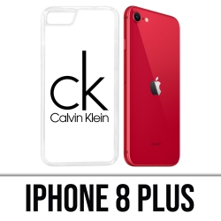Coque iPhone 8 Plus - Calvin Klein Logo Blanc