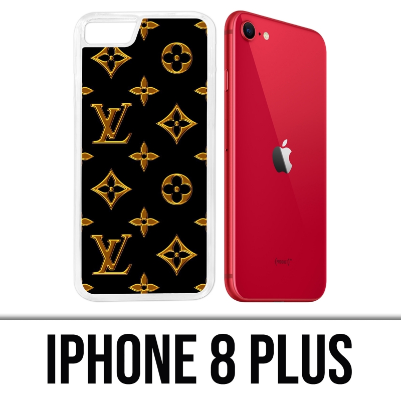 Coque iPhone 8 Plus - Louis Vuitton Gold