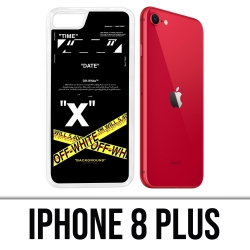 IPhone 8 Plus Case - Weiß gekreuzte Linien