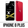 Funda para iPhone 8 Plus - Líneas cruzadas blanco roto
