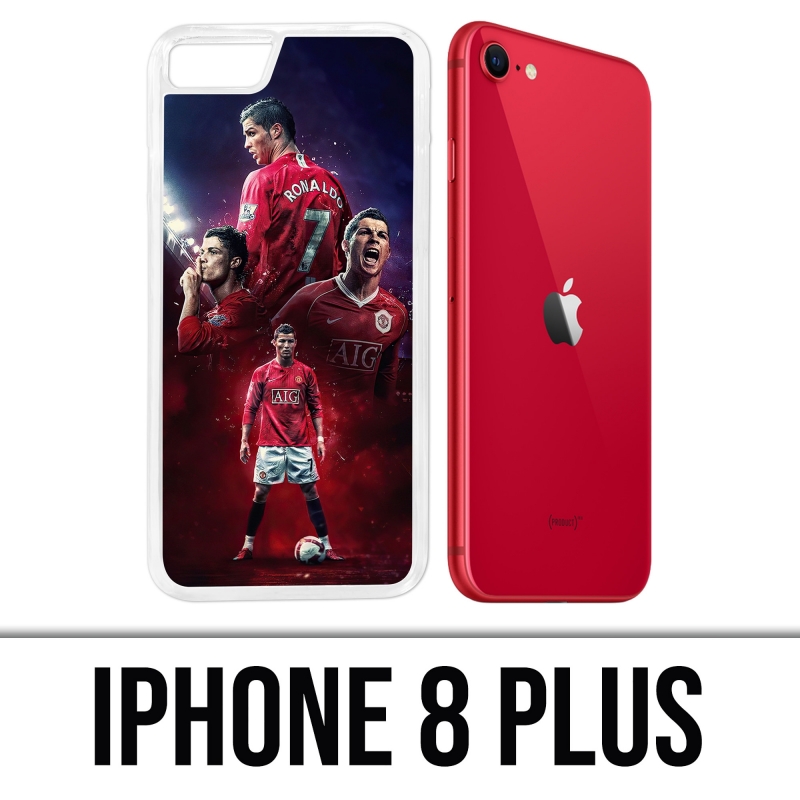 Coque iPhone 8 Plus - Ronaldo Manchester United