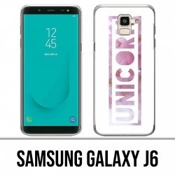 Coque Samsung Galaxy J6 - Unicorn Fleurs Licorne